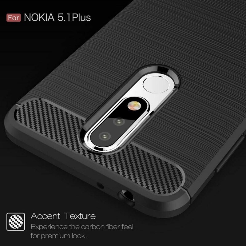 Ốp Lưng Nokia X5 /5.1 Plus Chống Sốc Hiệu Likgus Cao Cấp được làm bằng chất liệu TPU mền giúp bạn bảo vệ toàn diện mọi góc cạnh của máy rất tốt lớp nhựa này khá mỏng bên ngoài kết hợp thêm bên trên và dưới dạng carbon rất sang ...